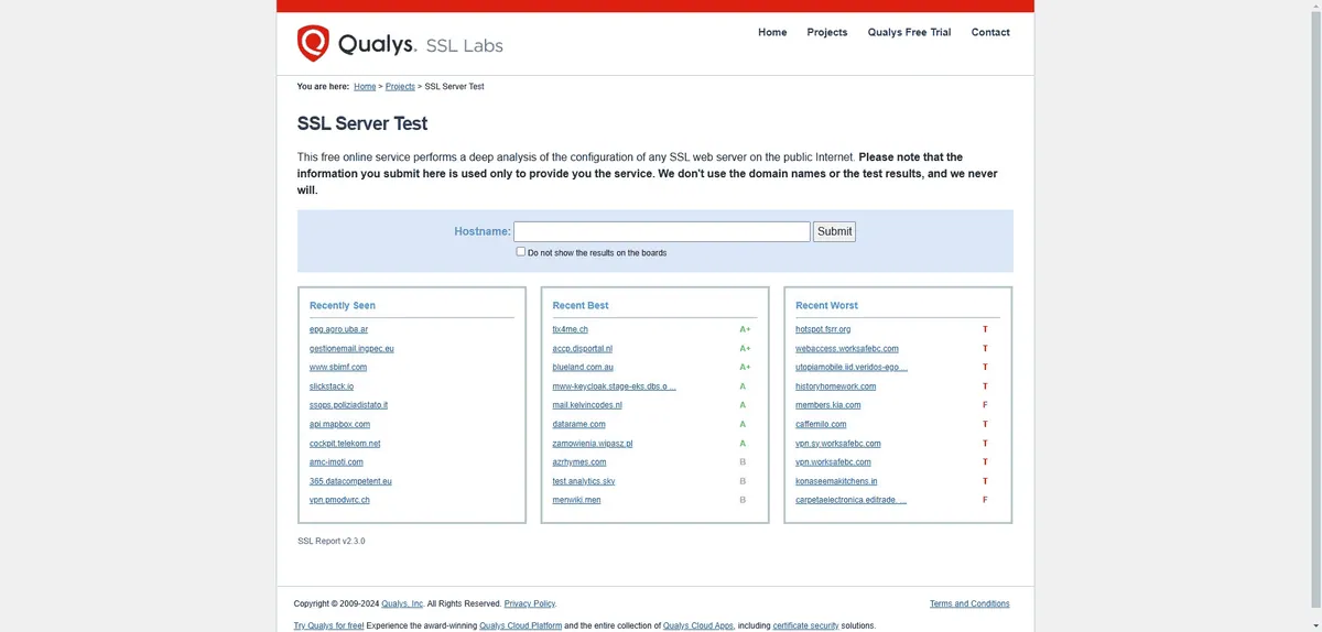 Das Tool Server Test.