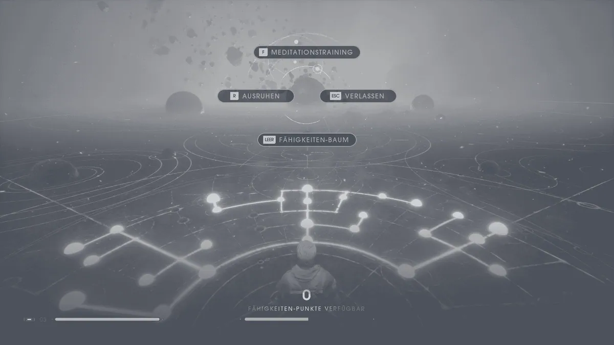 Das Meditationstraining erreichen Sie über die Meditationsstätten, die Sie in der gesamten Spielwelt in Star Wars Jedi: Fallen Order findest.