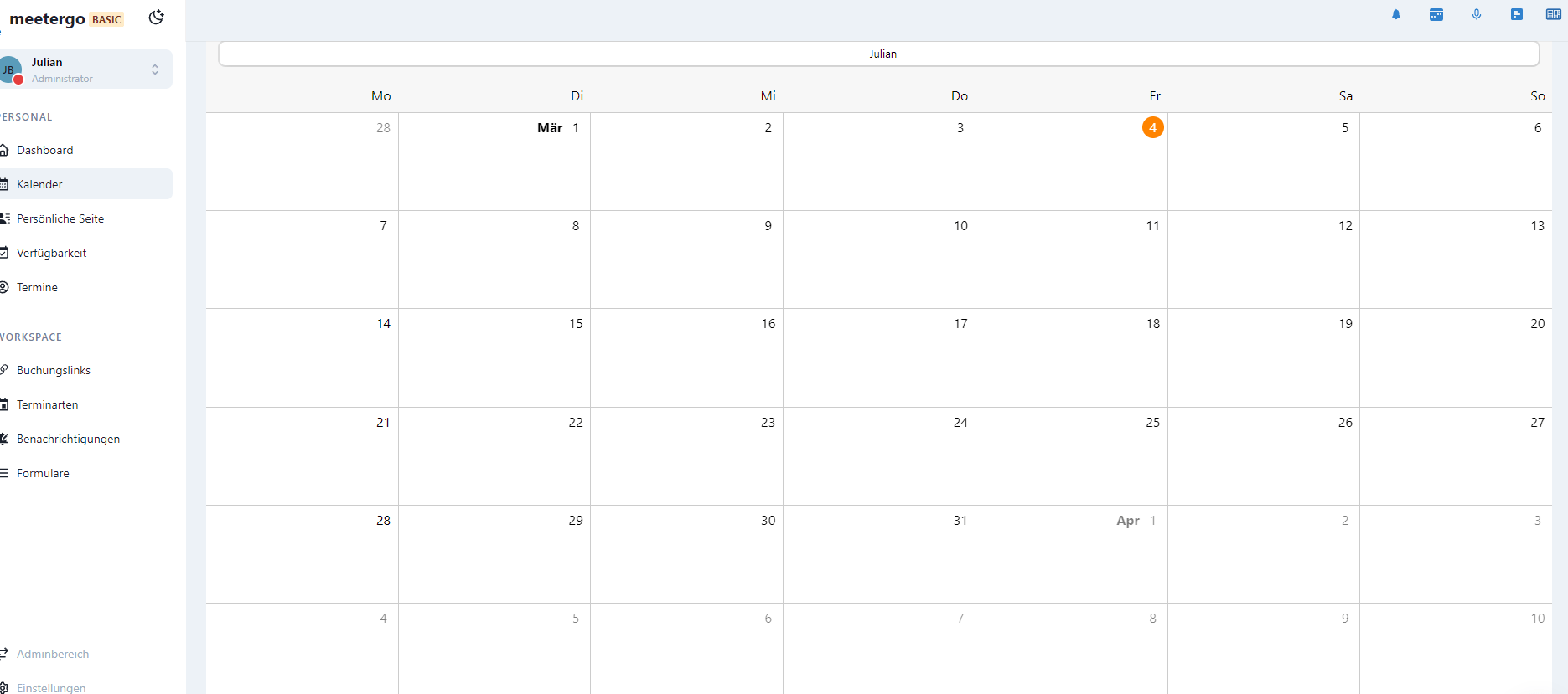 WordPress Termin-Buchungstool Meetergo Kalender