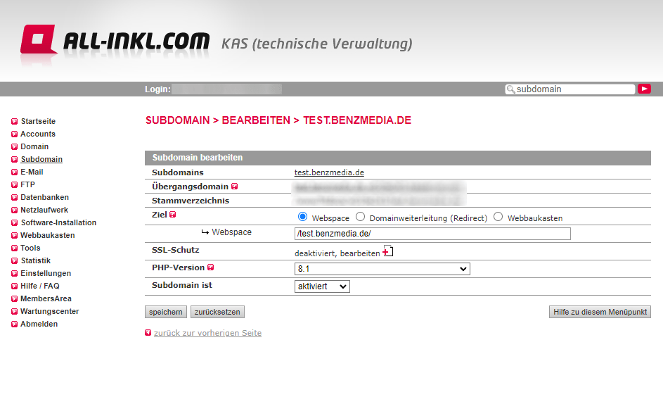 All-Inkl SSL Zertifikat einbinden