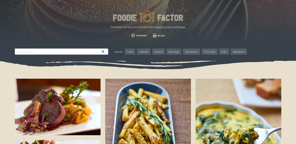 Die Website von Foodie Factor