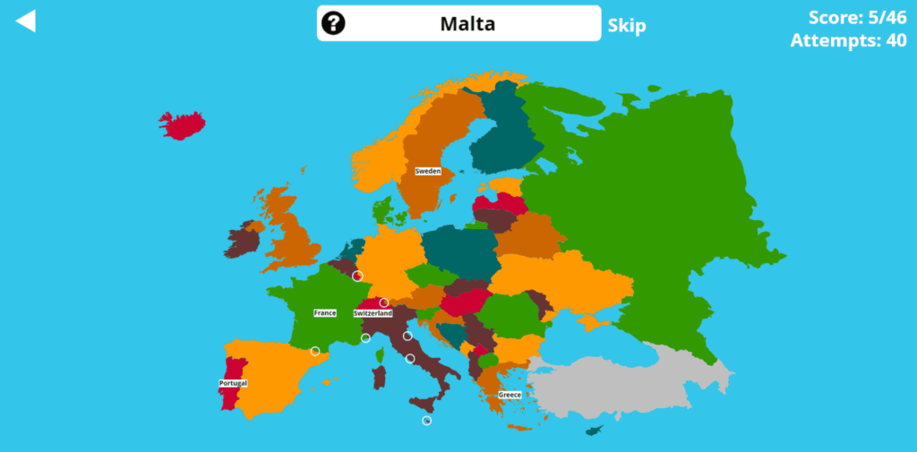 World Geography Games - Länder finden und erraten