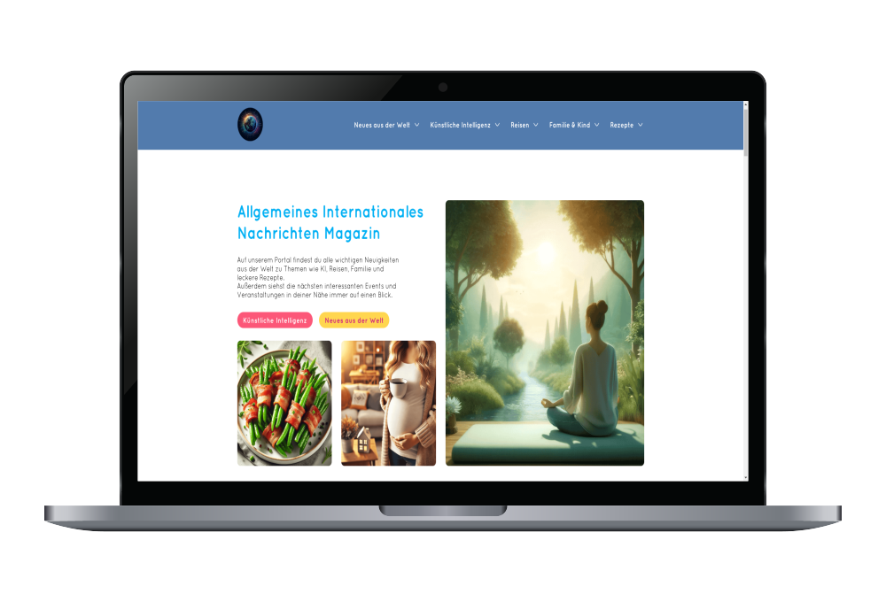 Launch der Plattform AINM - Allgemeines Internationales Nachrichtenmagazin mit Themen zu KI, den neuesten News und leckeren Rezepten.