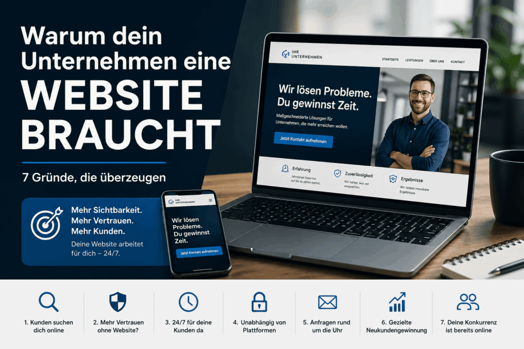 7 Gründe, warum dein Unternehmen eine Website braucht